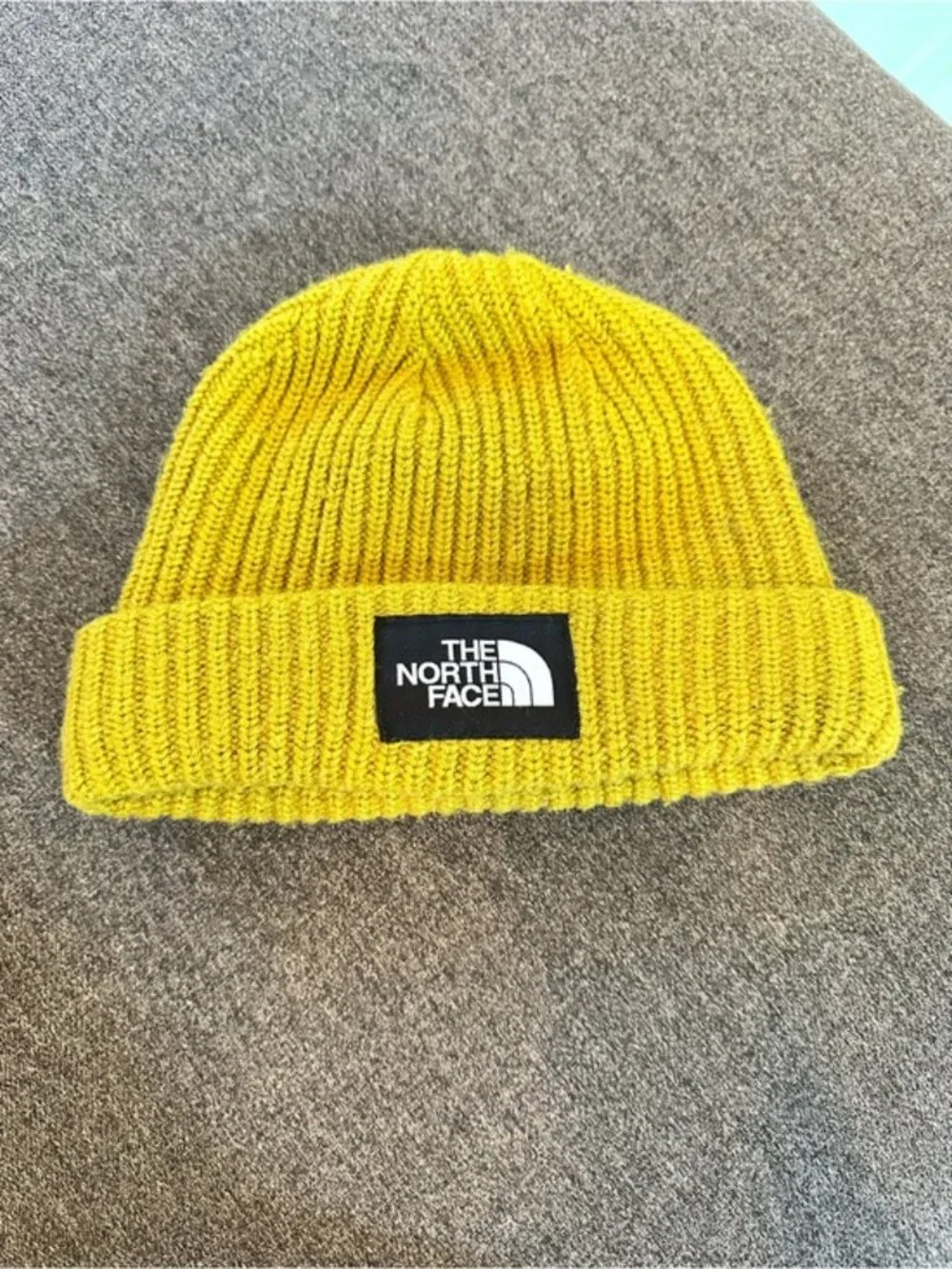 🤑EU The North Face Yellow Knit Winter Beanie Hat🤑